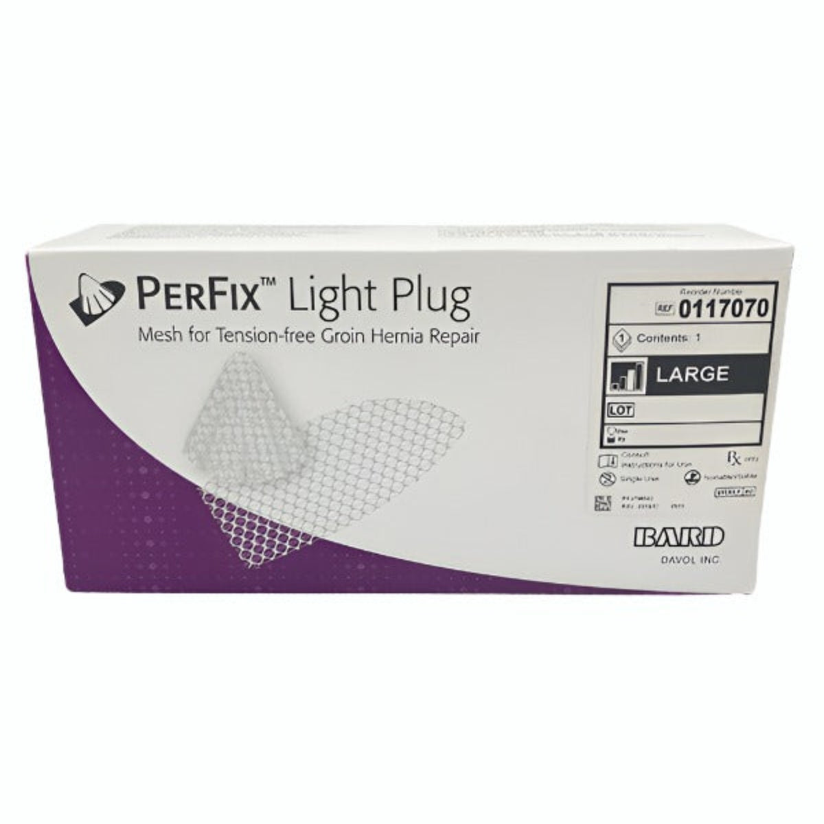 Bard Davol Perfix Light Plug Mesh For Tension-Free Hernia Repair