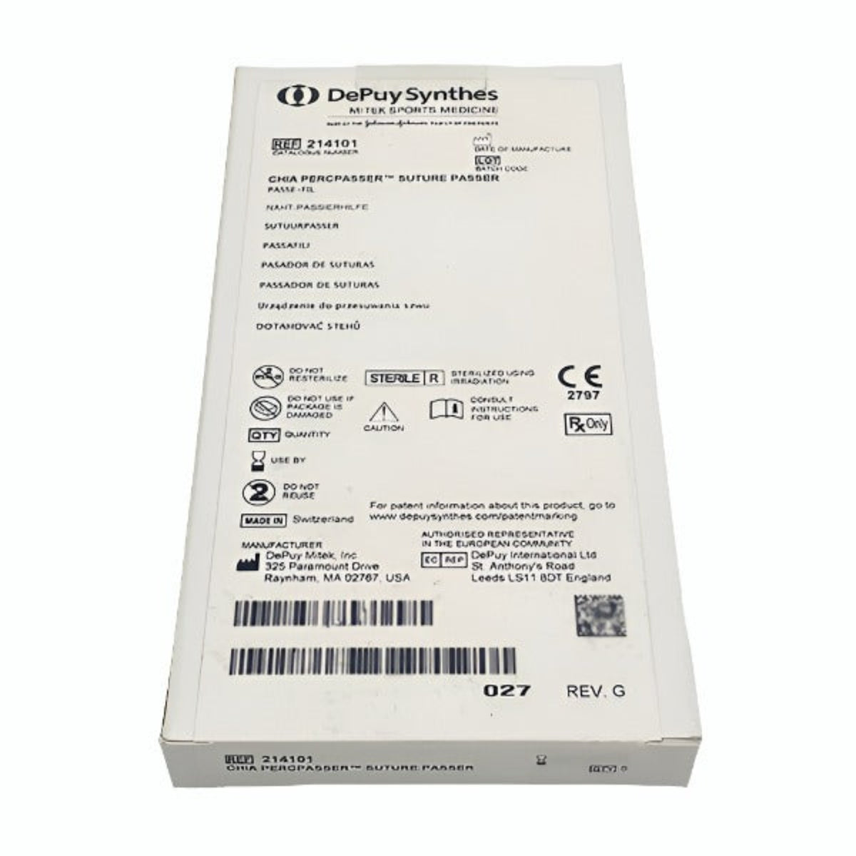 Depuy Mitek Sports Medicine Chia Percpasser Suture Passer – XS Supply