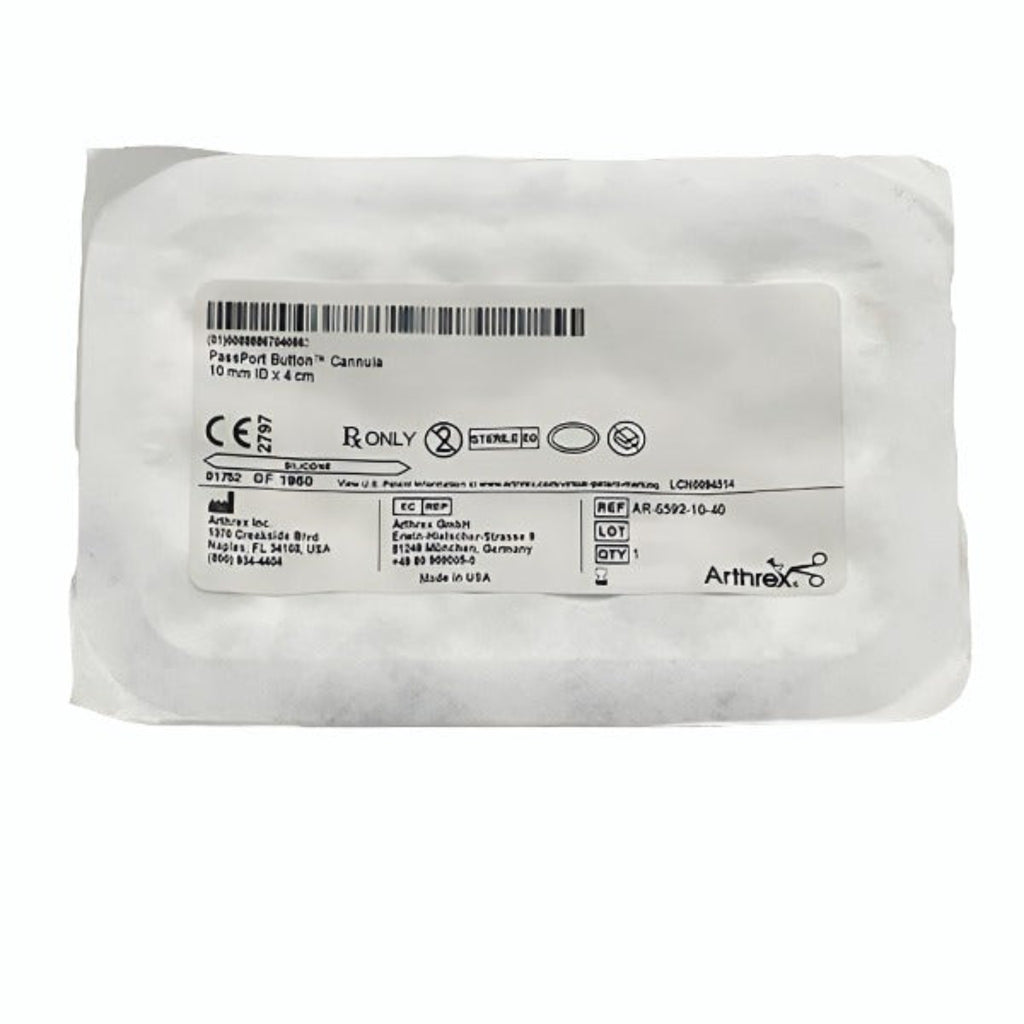 ARTHREX PASSPORT BUTTON CANNULA #AR-6592-10-40, Individual Packaging Front
