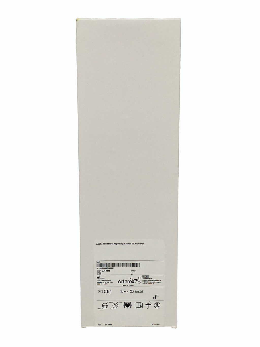 ARTHREX APOLLORF MP50 ASPIRING ABLATOR 50-DEGREE, MULTI-PORT #AR-9815, Box Front