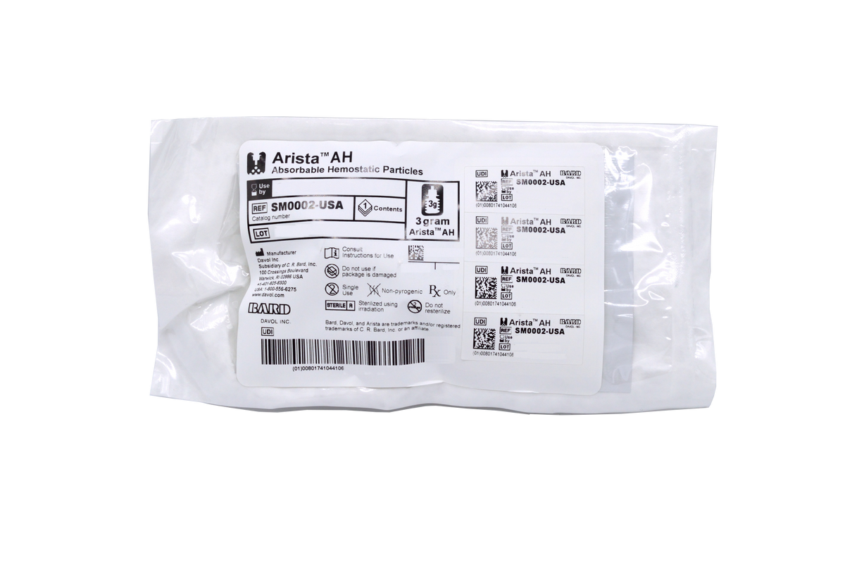 SM0002-USA ∙ BARD ARISTA AH - 3 g Absorbable Hemostatic Particles
