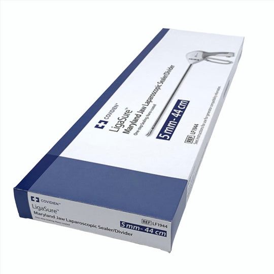COVIDIEN LF1944 LIGASURE MARYLAND JAW 44CM LAPAROSCOPIC INSTRUMENT, NANO-COATED, Box Front Angled