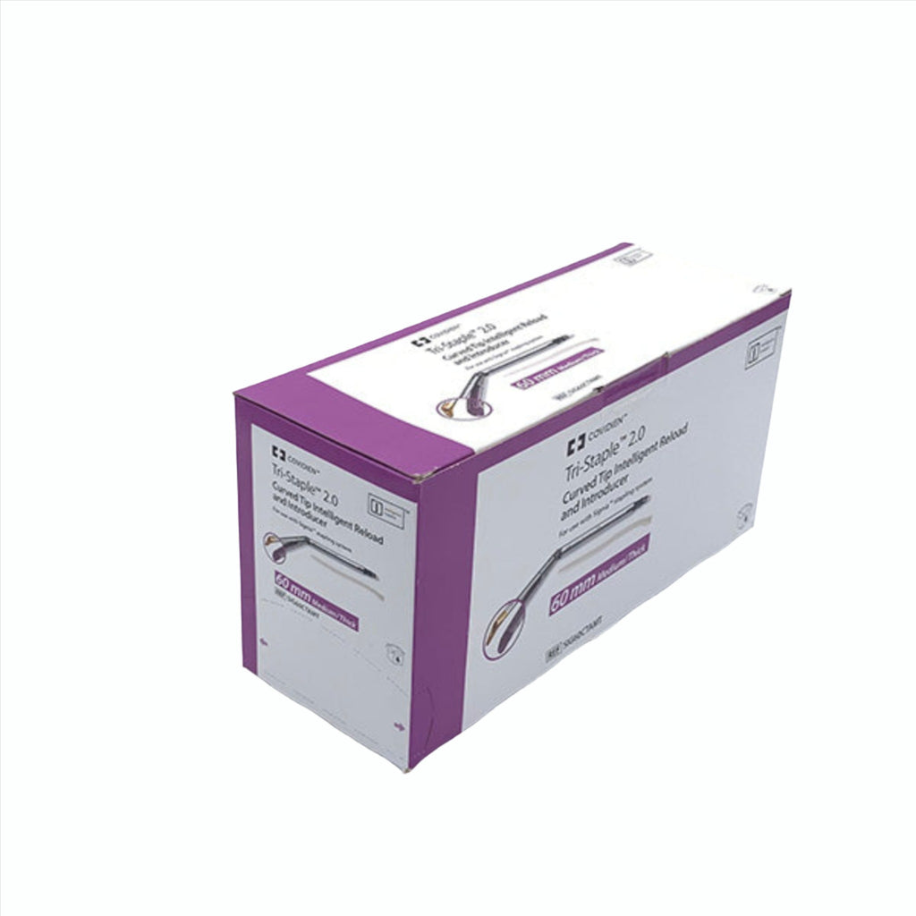 COVIDIEN TRI-STAPLE 2.0 CURVED TIP INTELLIGENT RELOAD AND INTRODUCER 60 MM; MEDIUM/THICK #SIG60CTAMT, Box Front Angled