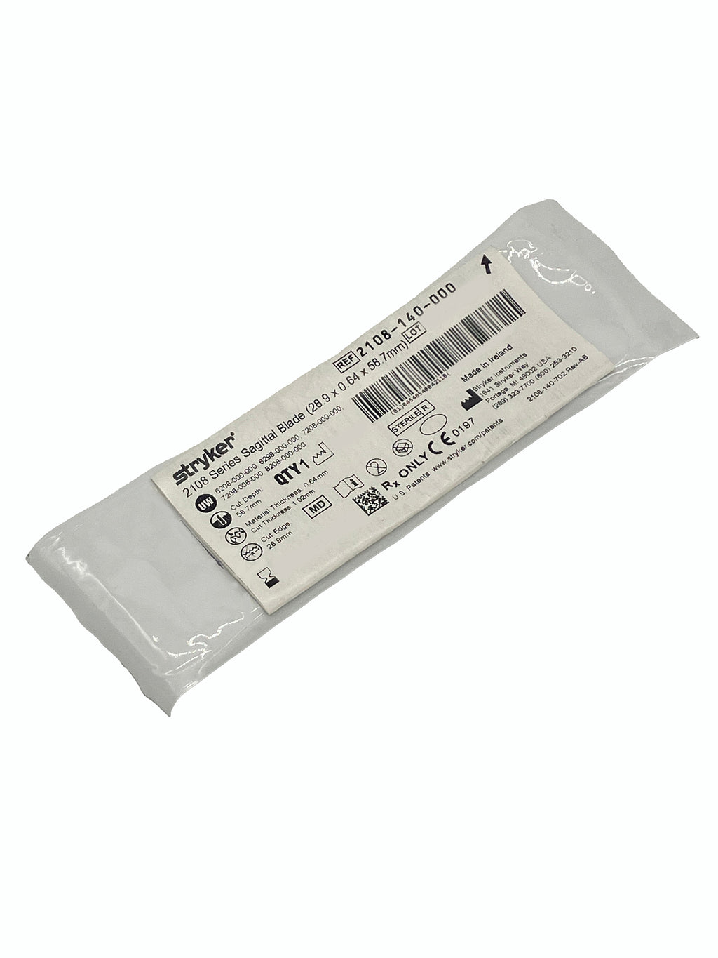 STRYKER 2108-140-000 Individual Packaging Front