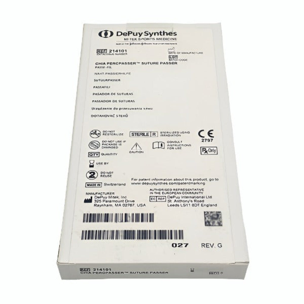 DEPUY MITEK SPORTS MEDICINE CHIA PERCPASSER SUTURE PASSER #214101, Box