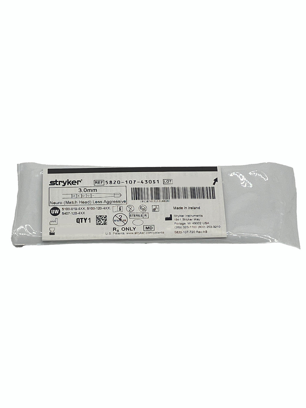 STRYKER 5820-107-430S1, Individual Packaging Front