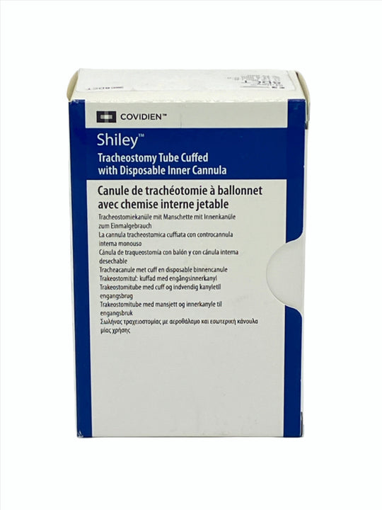 COVIDIEN SHILEY TUBE: TRACHEOSTOMY TUBE CUFFED W/ DISPOS INNER CANNULA #8DCT, Box Back