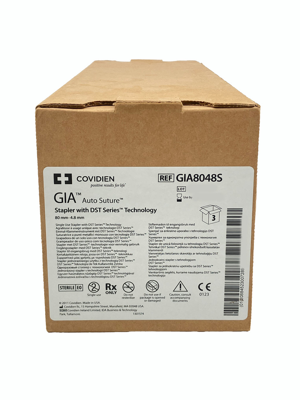COVIDIEN GIA8048S Box Label