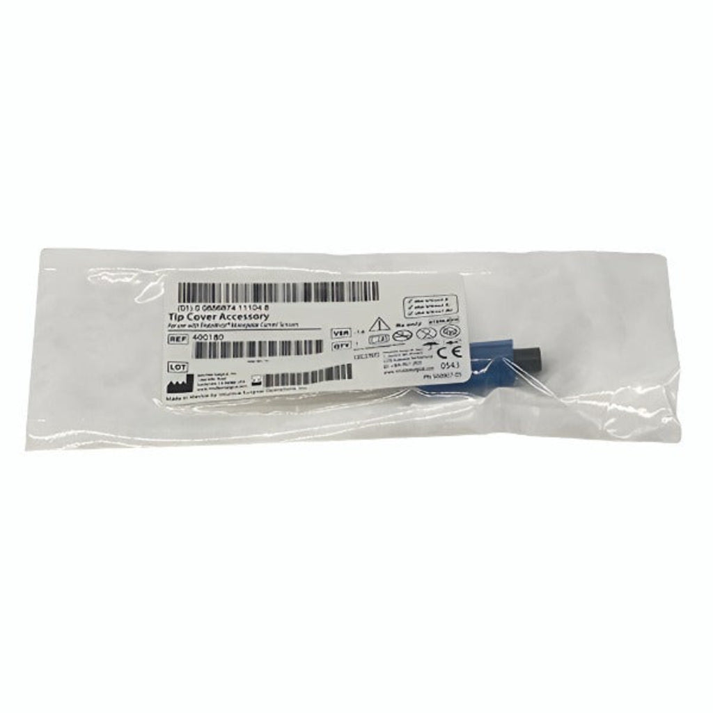 INTUITIVE SURGICAL DA VINCI X/XI TIP COVER ACCESSORY FOR 8MM ENDOWRIST MONOPOLAR CURVED SCISSORS #400180, Individual Packaging Front